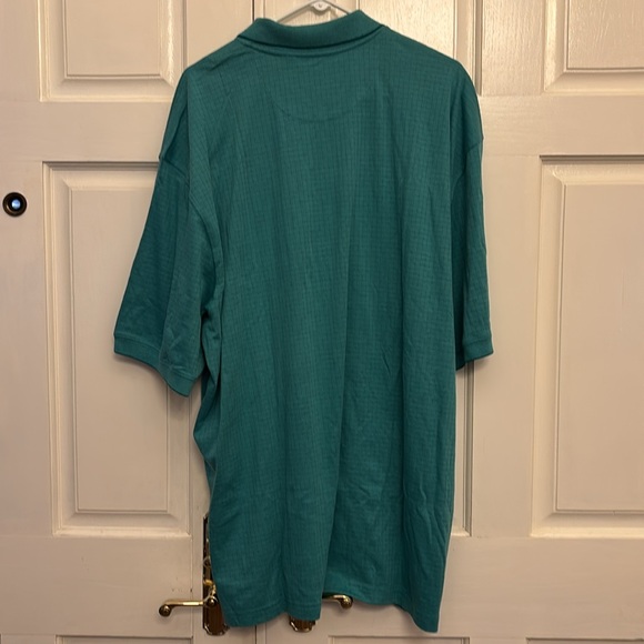Haggar Men's Short Sleeve Polo Shirt, 3XLT, Aqua Green. NWT. - Picture 5 of 6